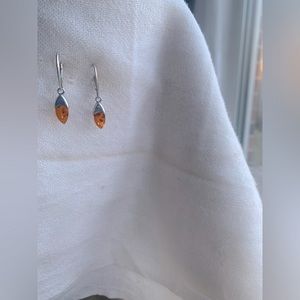 Silver 925 Amber Earrings